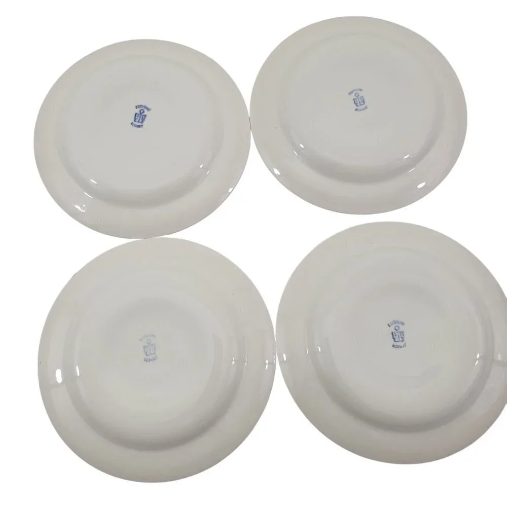 Vtg Egersund Norway TANA Brown Retro Appetizer Dessert Bread & Plates – Set of 4